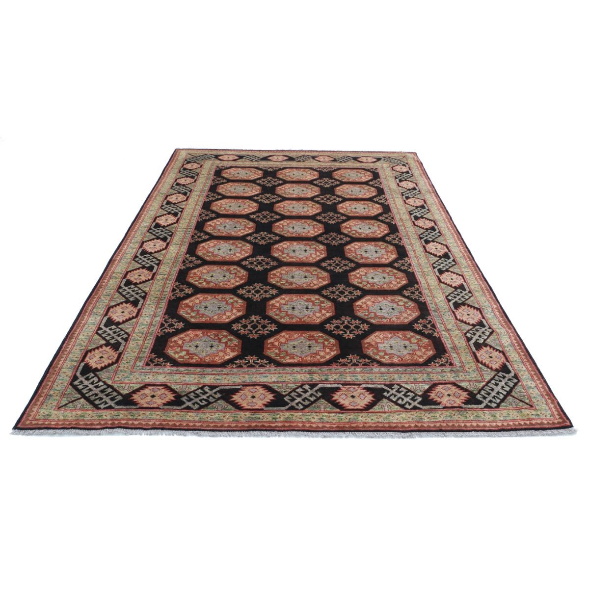 Revival 6x10 Handmade Double Knotted Washable Wool Rug - Colorful