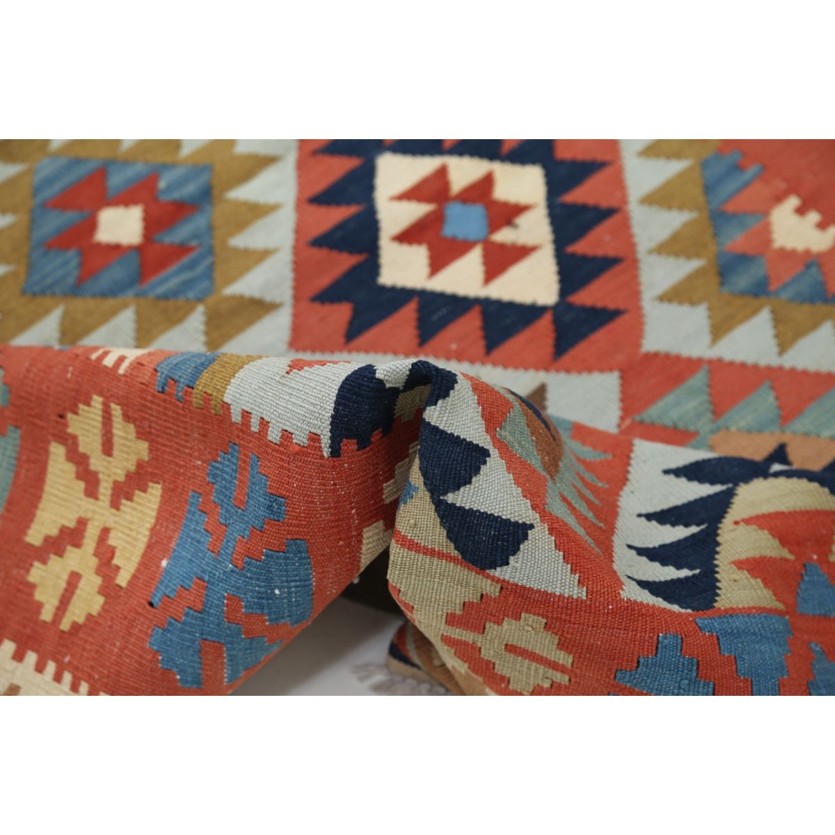 Kafkaas 5x7 Hand Woven Washable Wool Rug - Colorful