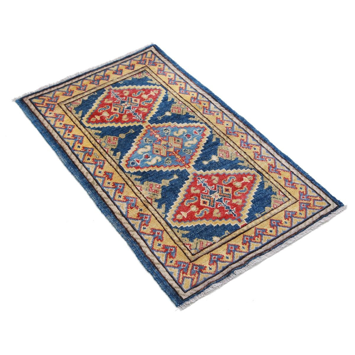 Revival 2x3 Handmade Double Knotted Washable Wool Rug - Colorful