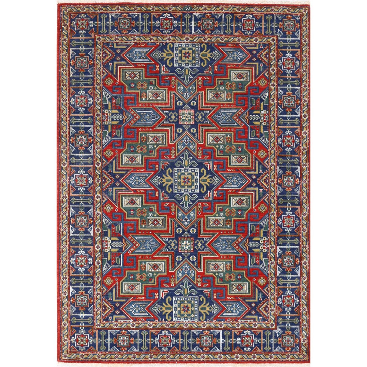 Gulshan-4'0" 4x6 Machine-Made Washable Wool Rug - Colorful