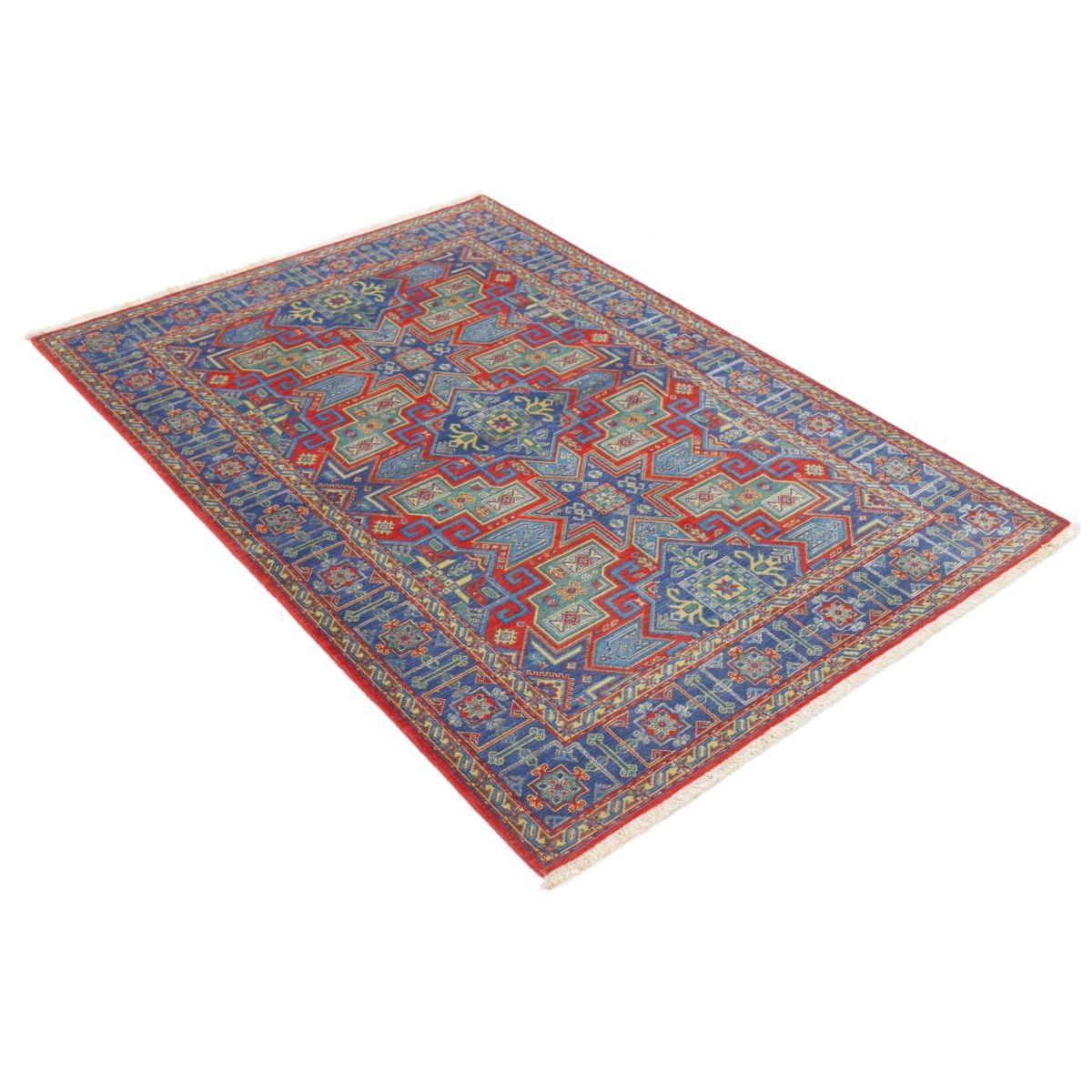 Gulshan-4'0" 4x6 Machine-Made Washable Wool Rug - Colorful