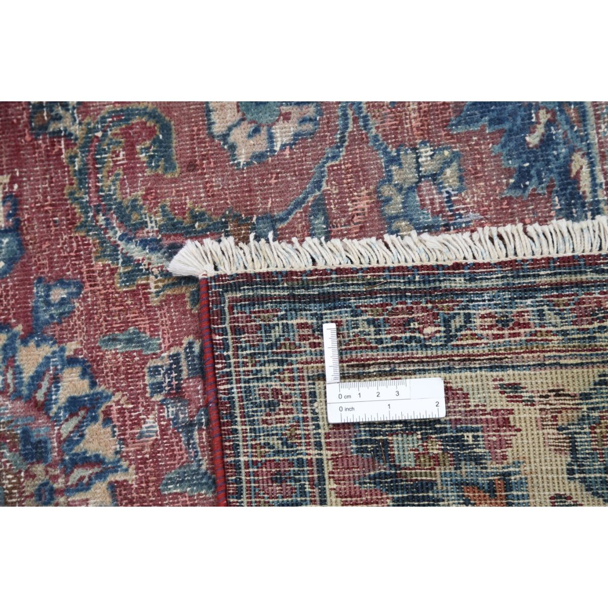 Vintage 13x14 Handmade Double Knotted Washable Wool Rug - Soft Hues - Square