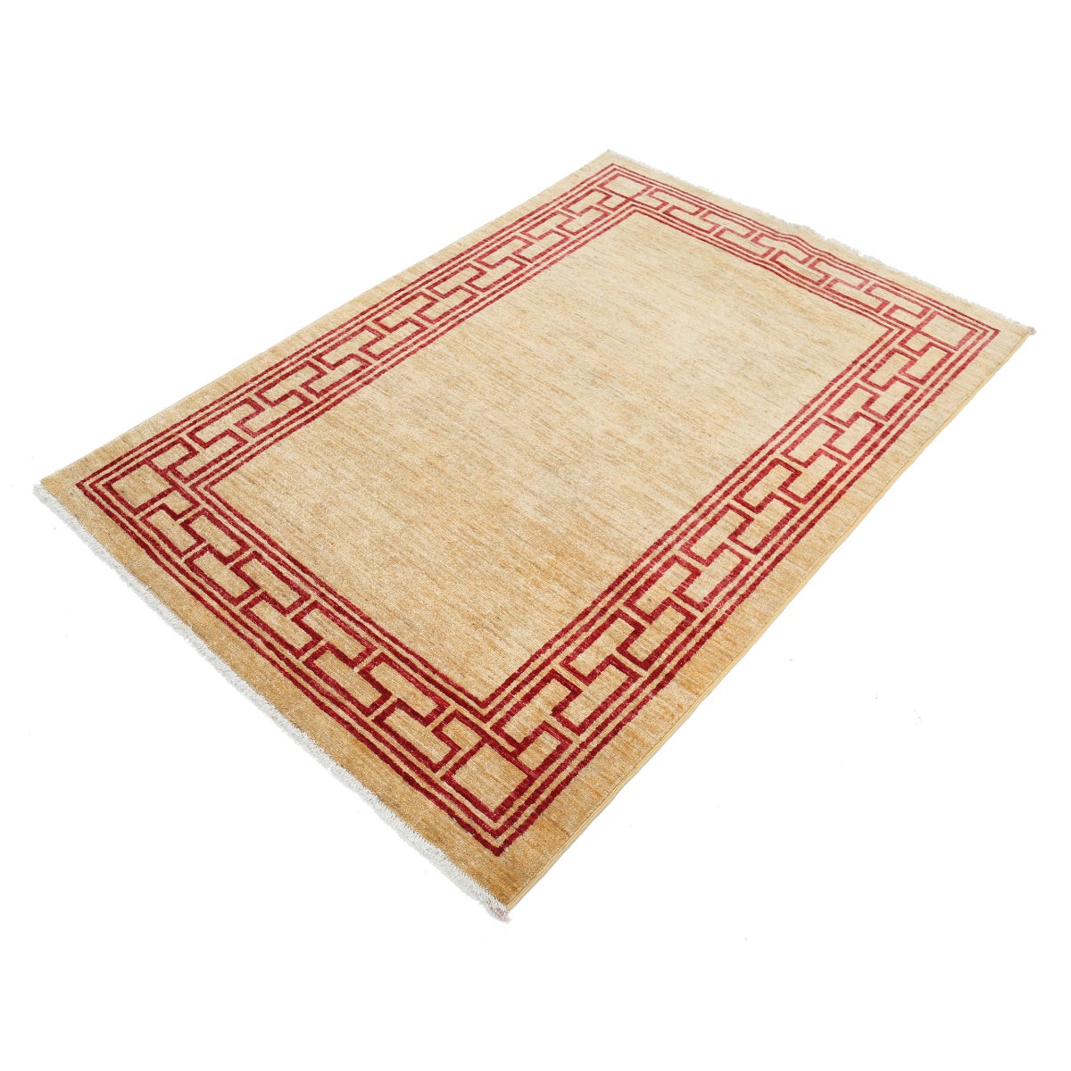 Modcar 4x6 Handmade Double Knotted Washable Wool Rug - Colorful