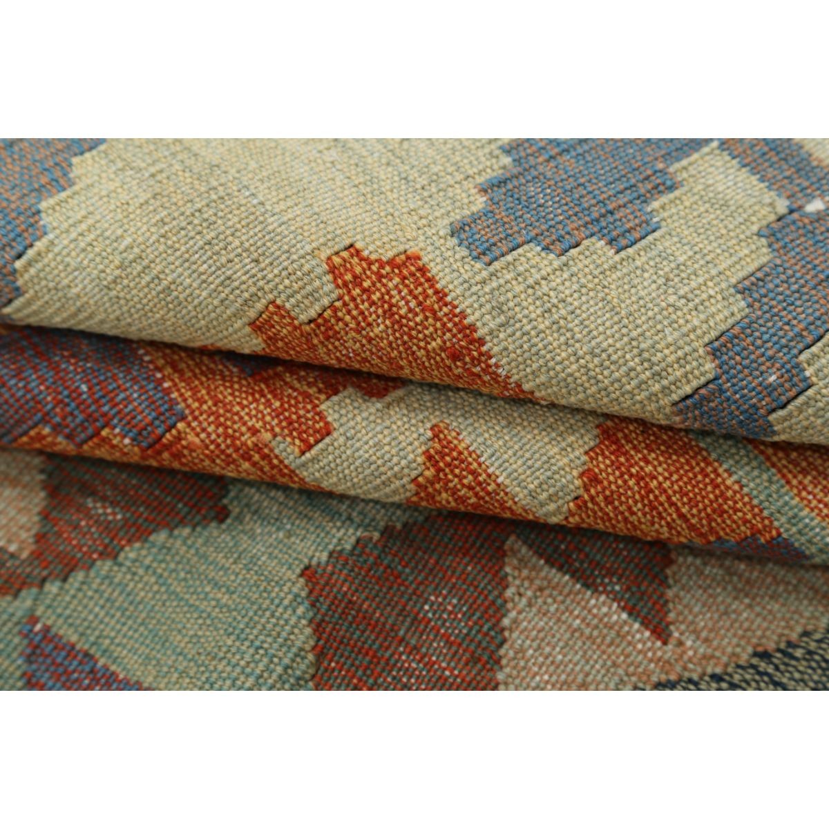 Kafkaas 5x7 Hand Woven Washable Wool Rug - Colorful