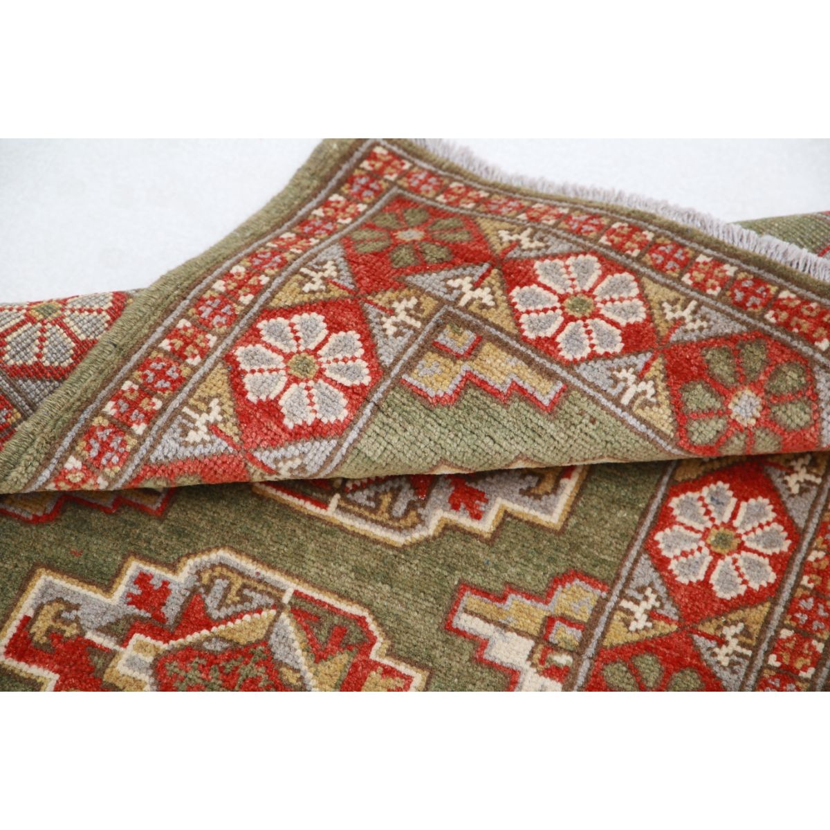 Revival 2x3 Handmade Double Knotted Washable Wool Rug - Colorful