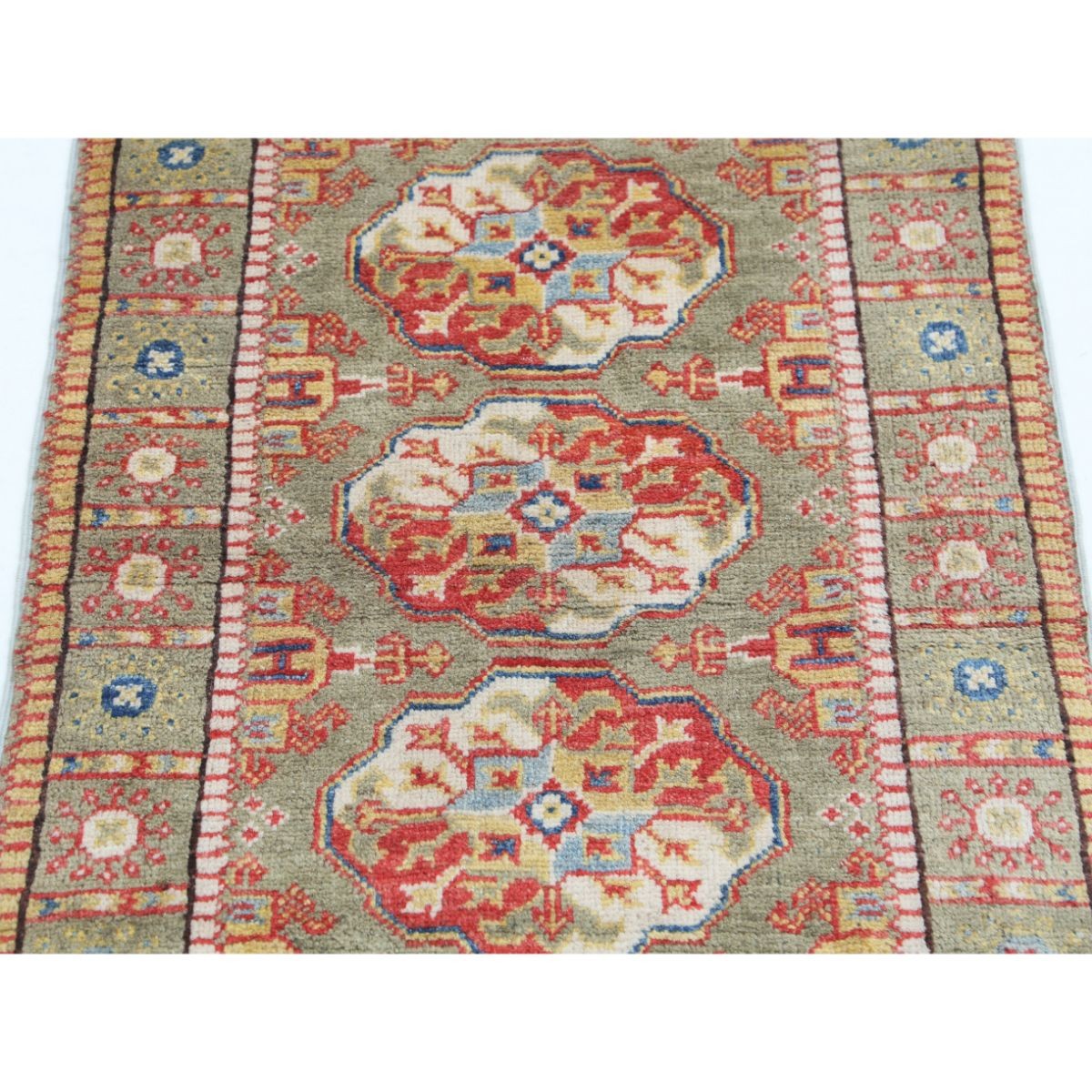 Revival 2x3 Handmade Double Knotted Washable Wool Rug - Colorful