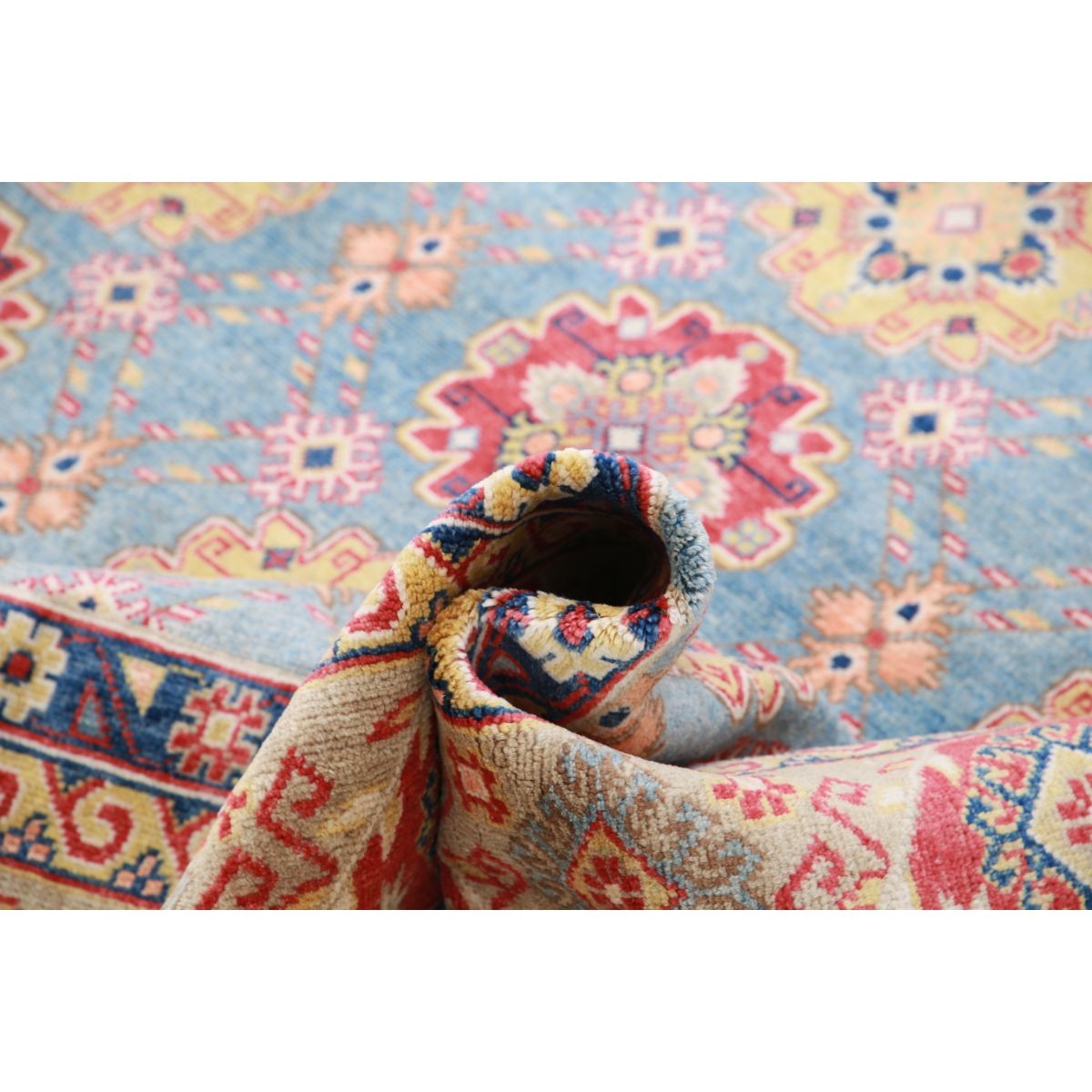 Revival 8x10 Handmade Double Knotted Washable Wool Rug - Colorful