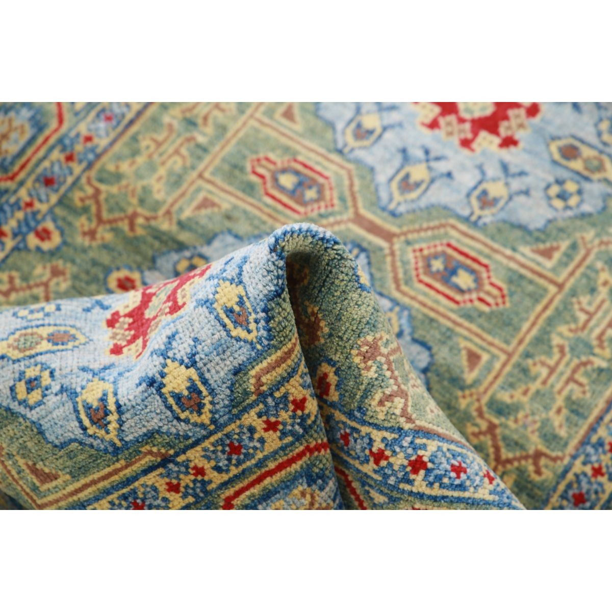 Revival 3x4 Handmade Double Knotted Washable Wool Rug - Colorful