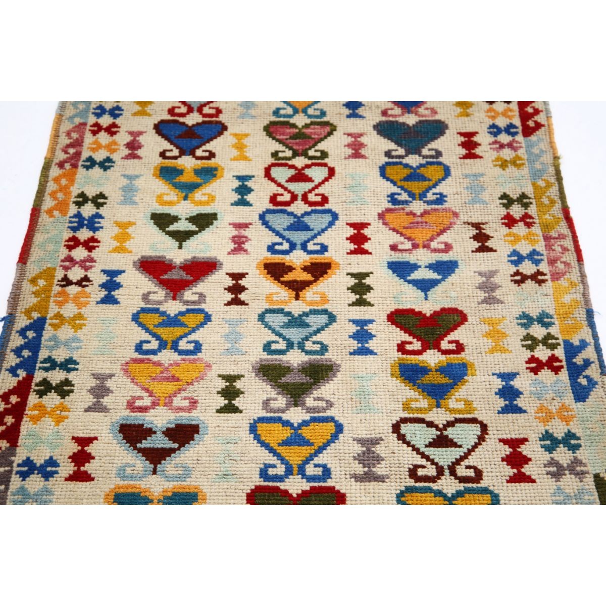 Revival 3x4 Handmade Double Knotted Washable Wool Rug - Colorful