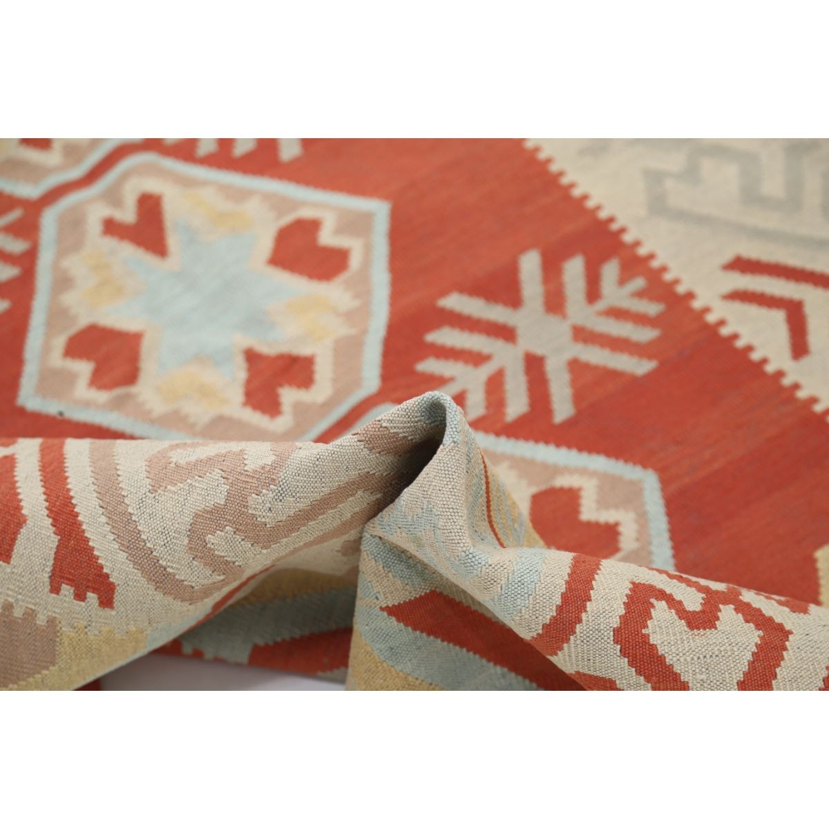 Kafkaas 5x7 Hand Woven Washable Wool Rug - Colorful