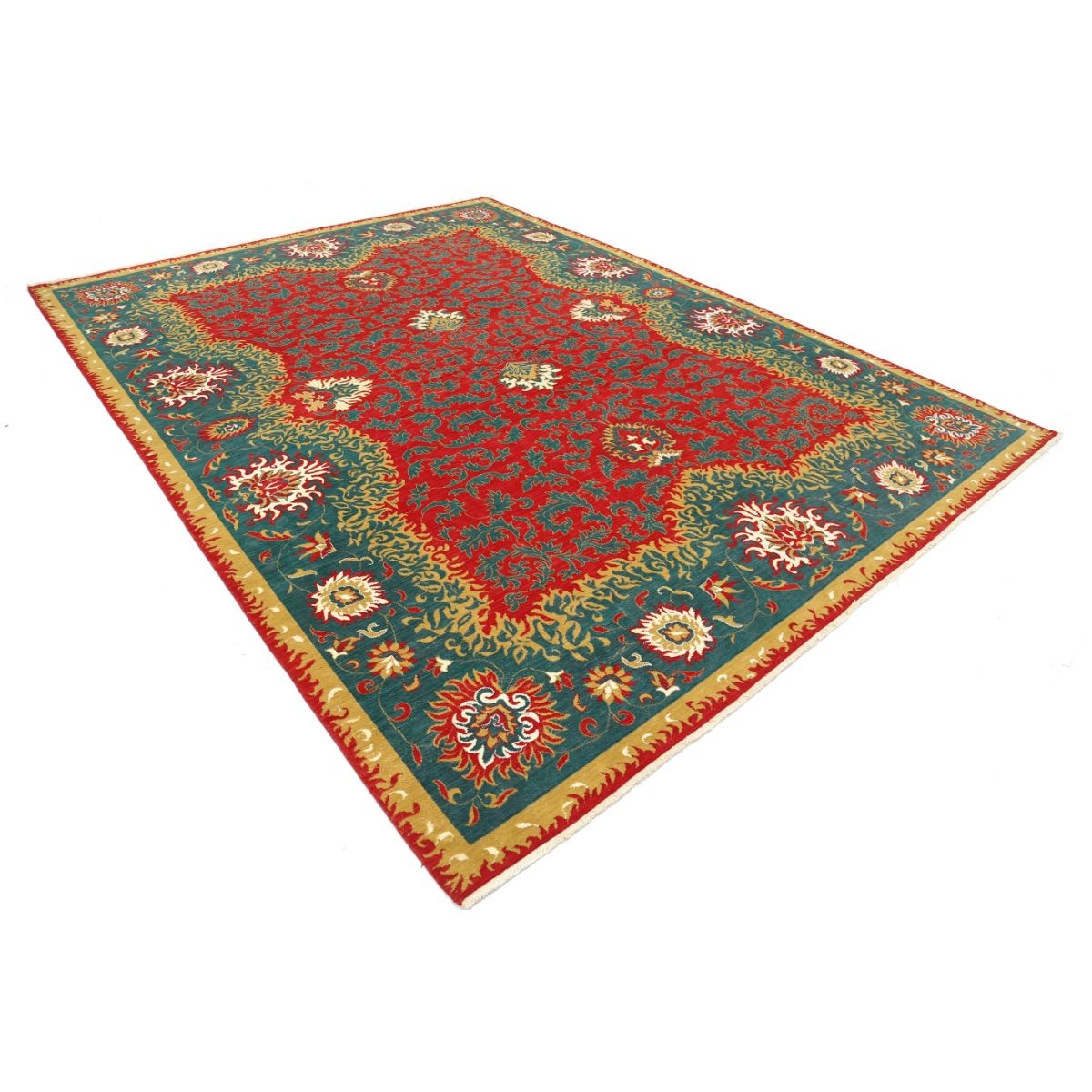 Gulshan 9x12 Machine-Made Washable Wool Rug - Colorful