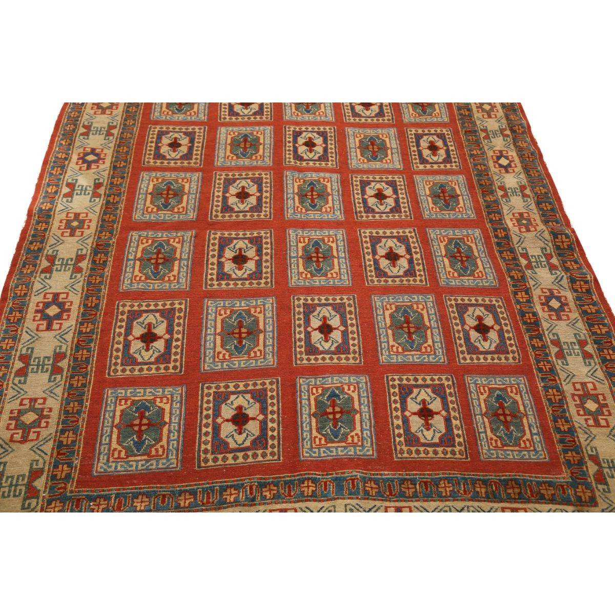 Sumak 5x7 Hand Woven Washable Wool Rug - Colorful