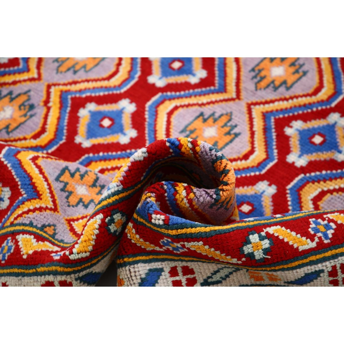 Revival 5x7 Handmade Double Knotted Washable Wool Rug - Colorful
