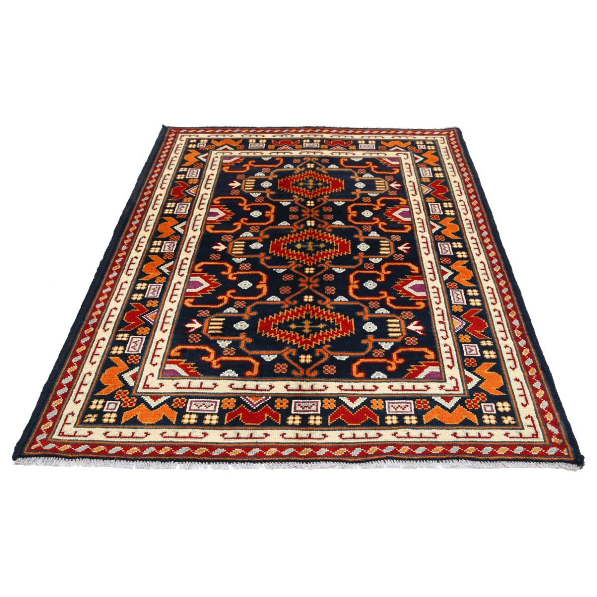 Revival 5x6 Handmade Double Knotted Washable Wool Rug - Colorful