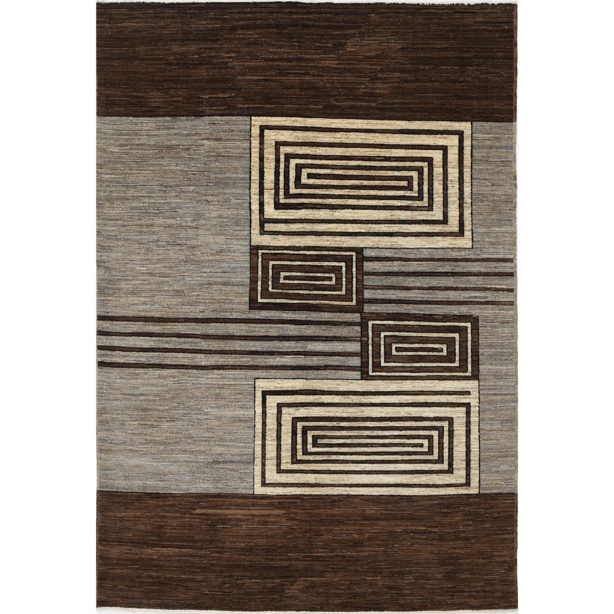 Modcar 7x10 Handmade Double Knotted Washable Wool Rug - Colorful