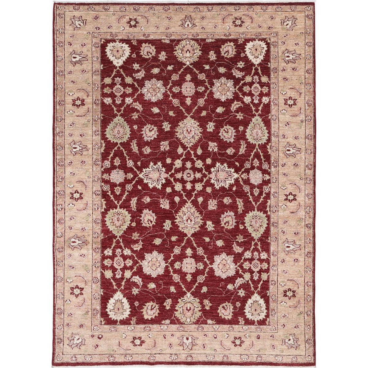 Ziegler 5x8 Handmade Double Knotted Washable Wool Rug - Colorful