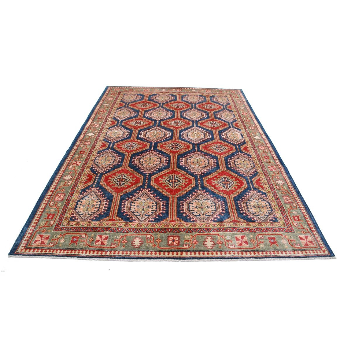 Revival 7x10 Handmade Double Knotted Washable Wool Rug - Colorful