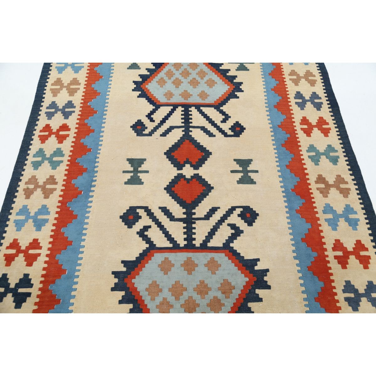 Kafkaas 5x7 Hand Woven Washable Wool Rug - Colorful