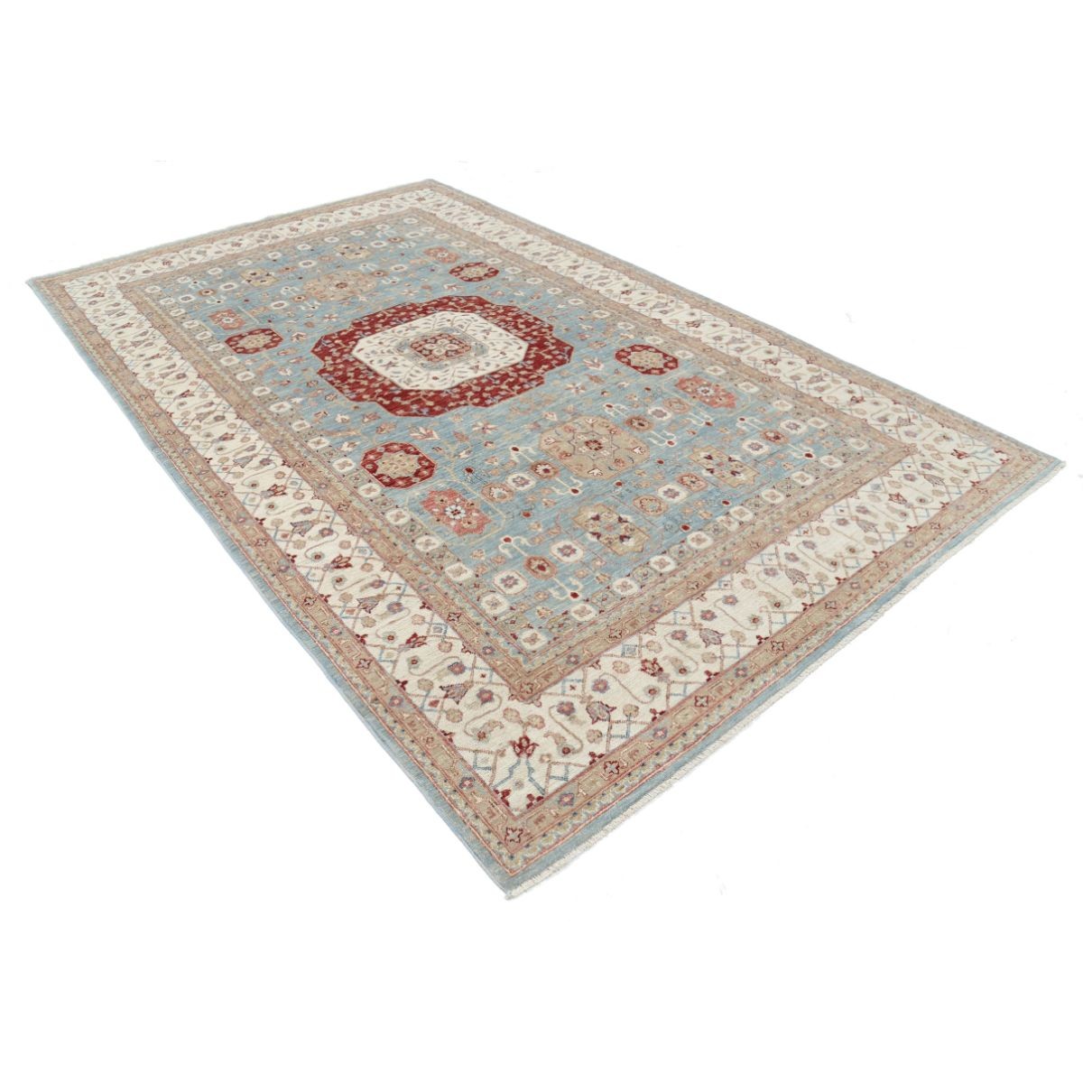 Mamluk 6x10 Handmade Double Knotted Washable Wool Rug - Colorful