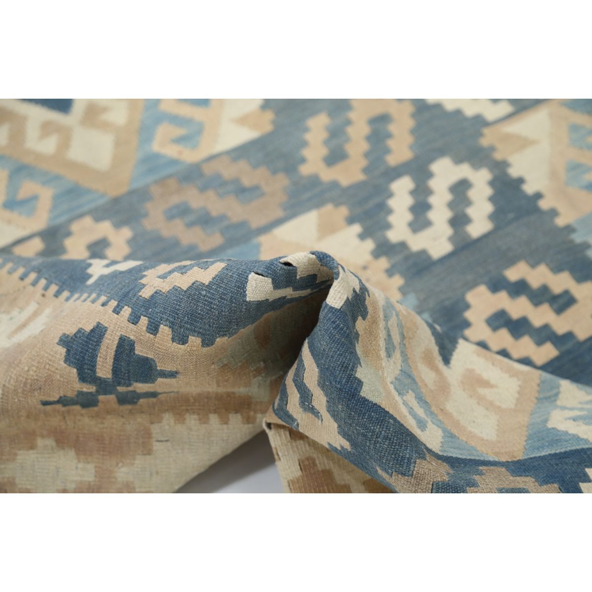 Kafkaas 7x10 Hand Woven Washable Wool Rug - Colorful