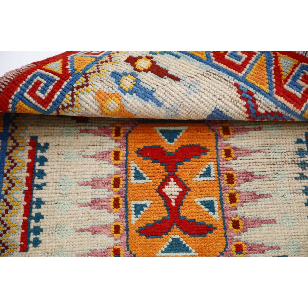 Revival 3x4 Handmade Double Knotted Washable Wool Rug - Colorful