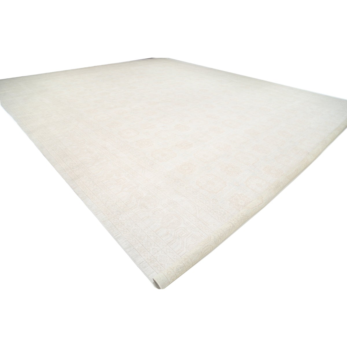 Khotan 18x25 Handmade Double Knotted Washable Wool Rug - Soft Hues