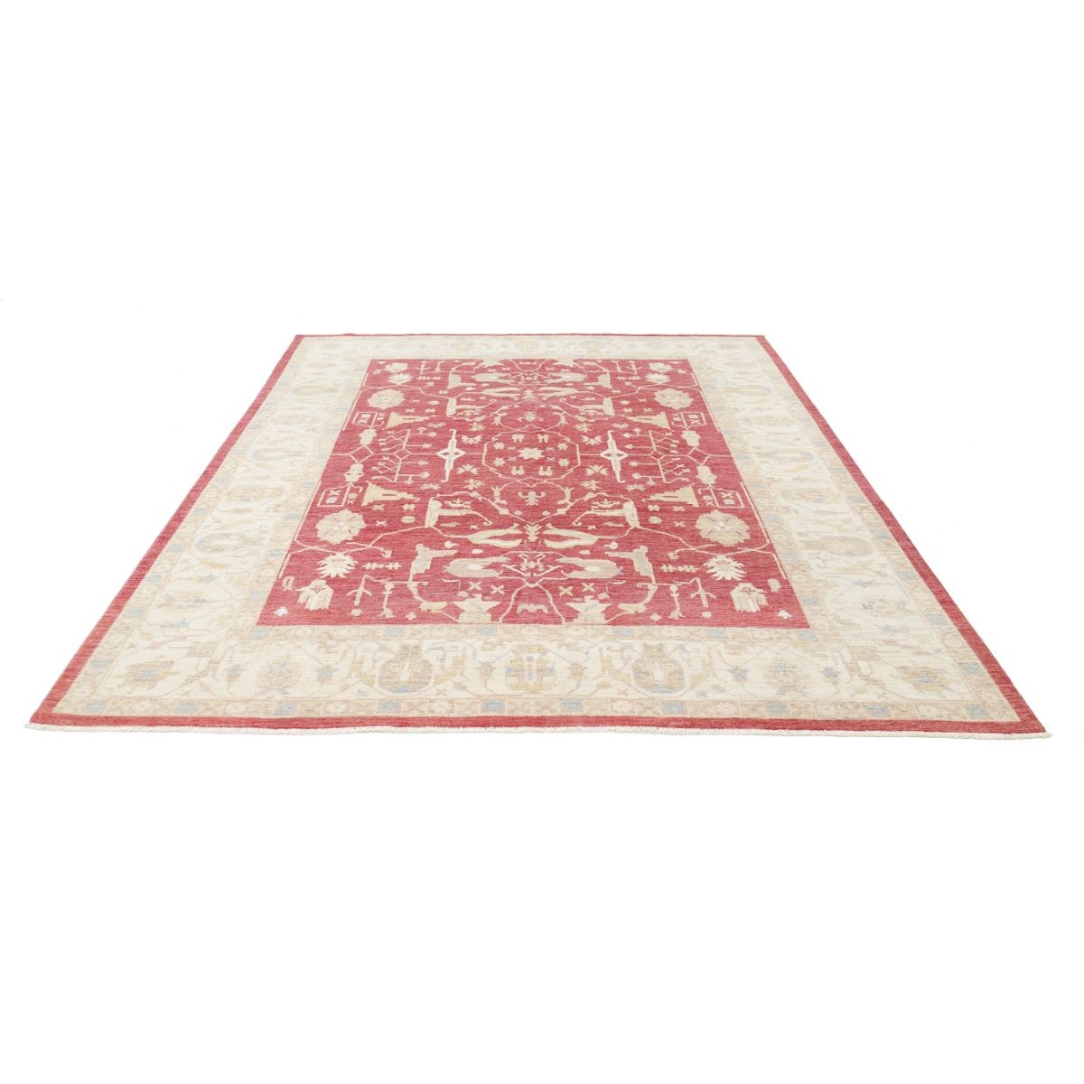 Ziegler 8x9 Handmade Double Knotted Washable Wool Rug - Colorful