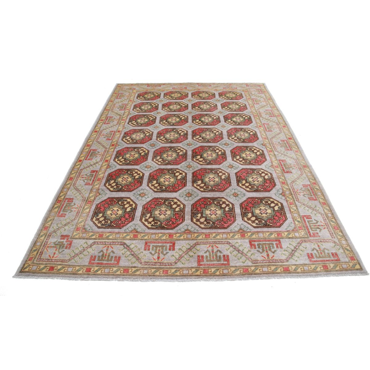 Revival 7x10 Handmade Double Knotted Washable Wool Rug - Colorful