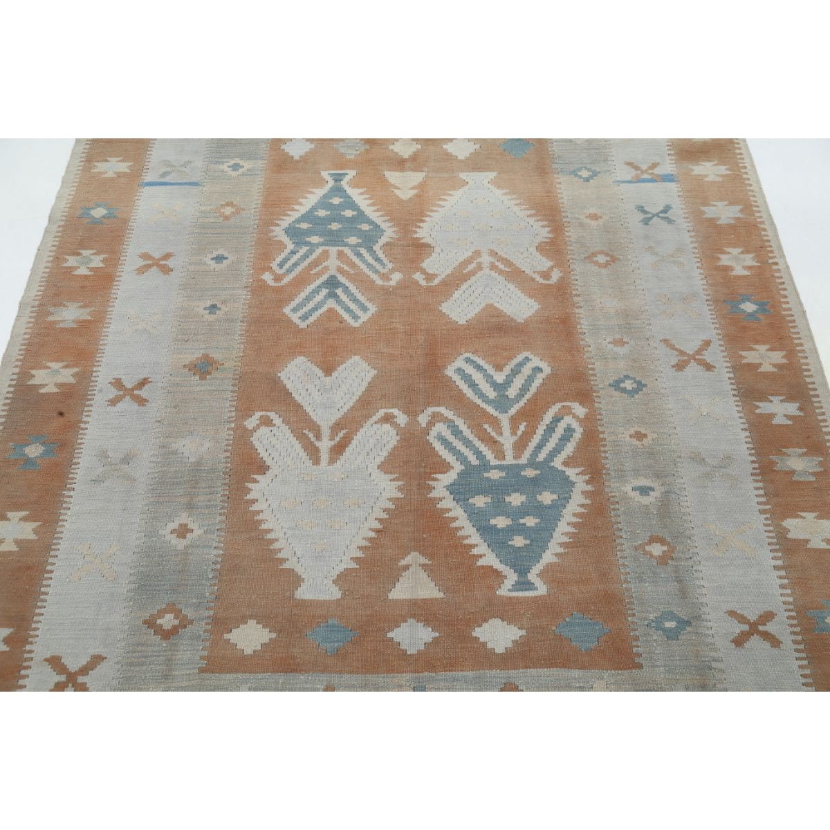 Kafkaas 5x7 Hand Woven Washable Wool Rug - Soft Hues