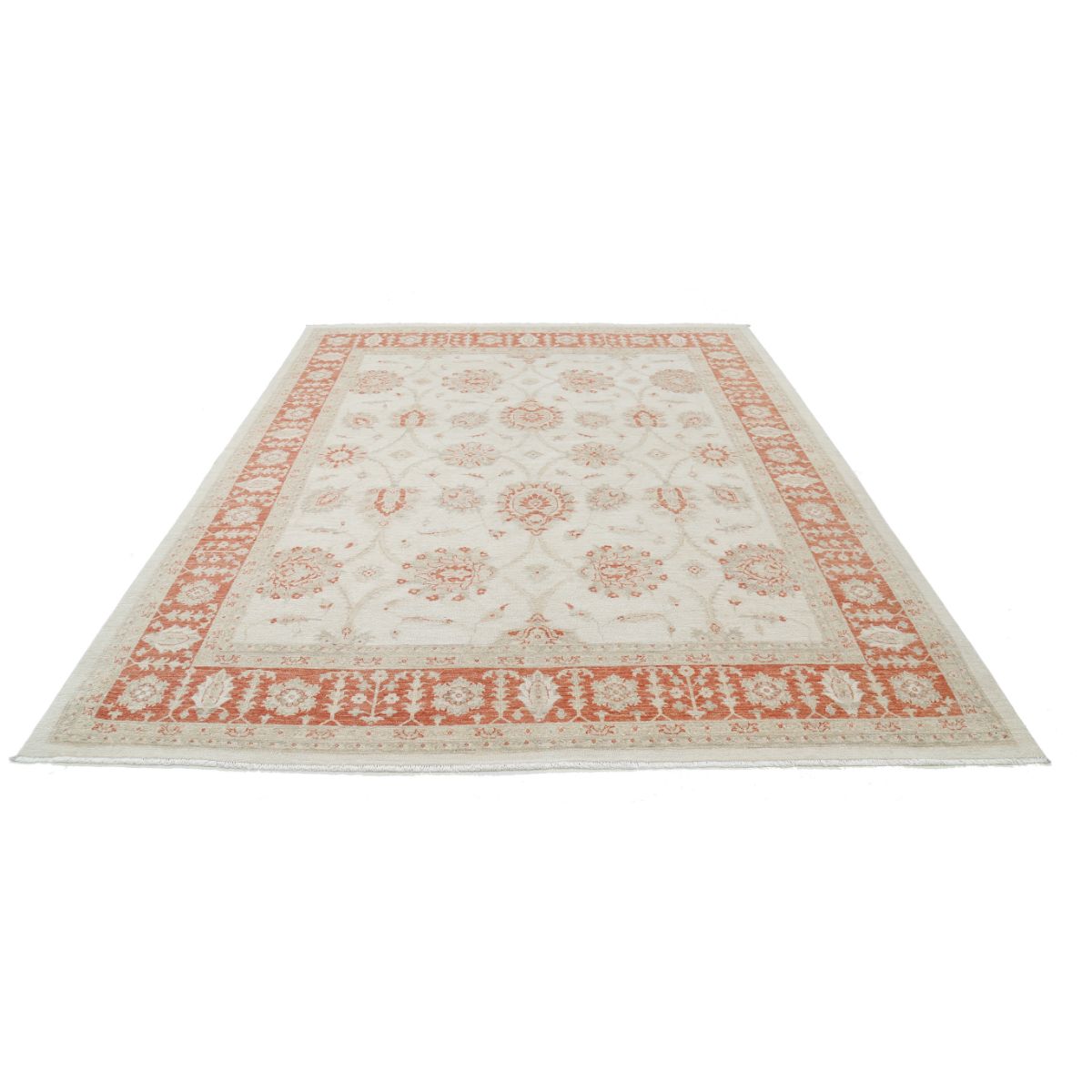 Serenity 8x10 Handmade Double Knotted Washable Wool Rug - Colorful