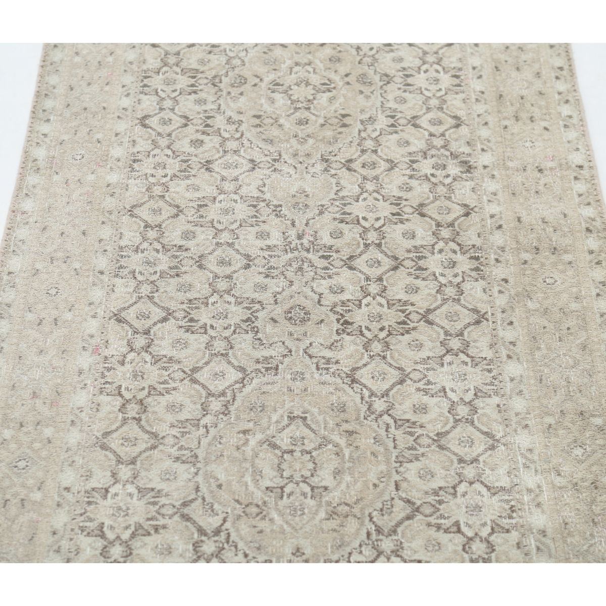 Vintage 2x7 Handmade Double Knotted Washable Wool Runner - Soft Hues