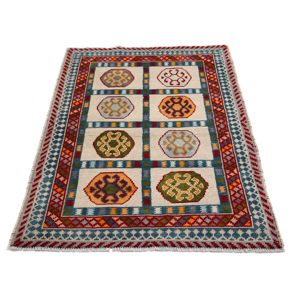 Revival 3x5 Handmade Double Knotted Washable Wool Rug - Colorful