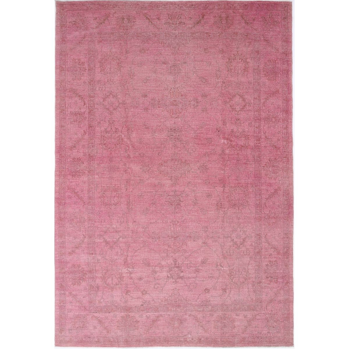 Overdye 7x10 Handmade Double Knotted Washable Wool Rug - Monochormatic