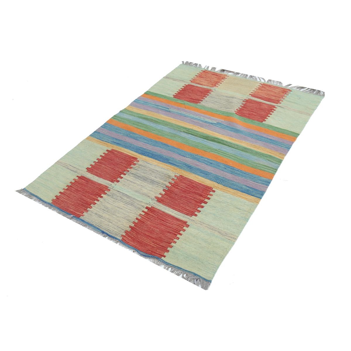 Maimana 4x6 Hand Woven Washable Wool Rug - Colorful