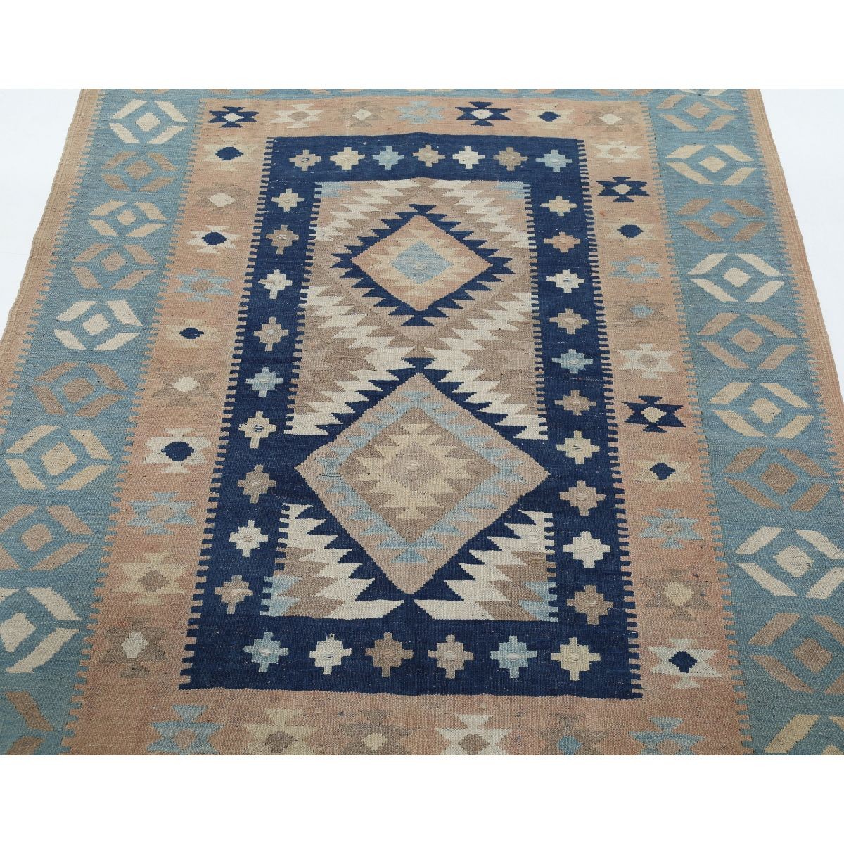 Kafkaas 5x7 Hand Woven Washable Wool Rug - Soft Hues