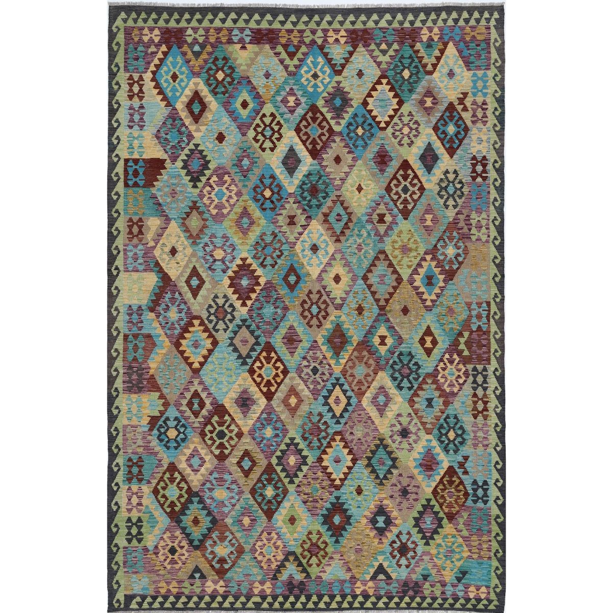 Maimana Kilim 6' 8" X 10' 0" Wool Hand-Woven Kilim