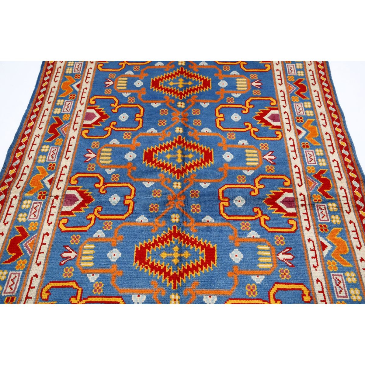 Revival 5x7 Handmade Double Knotted Washable Wool Rug - Colorful