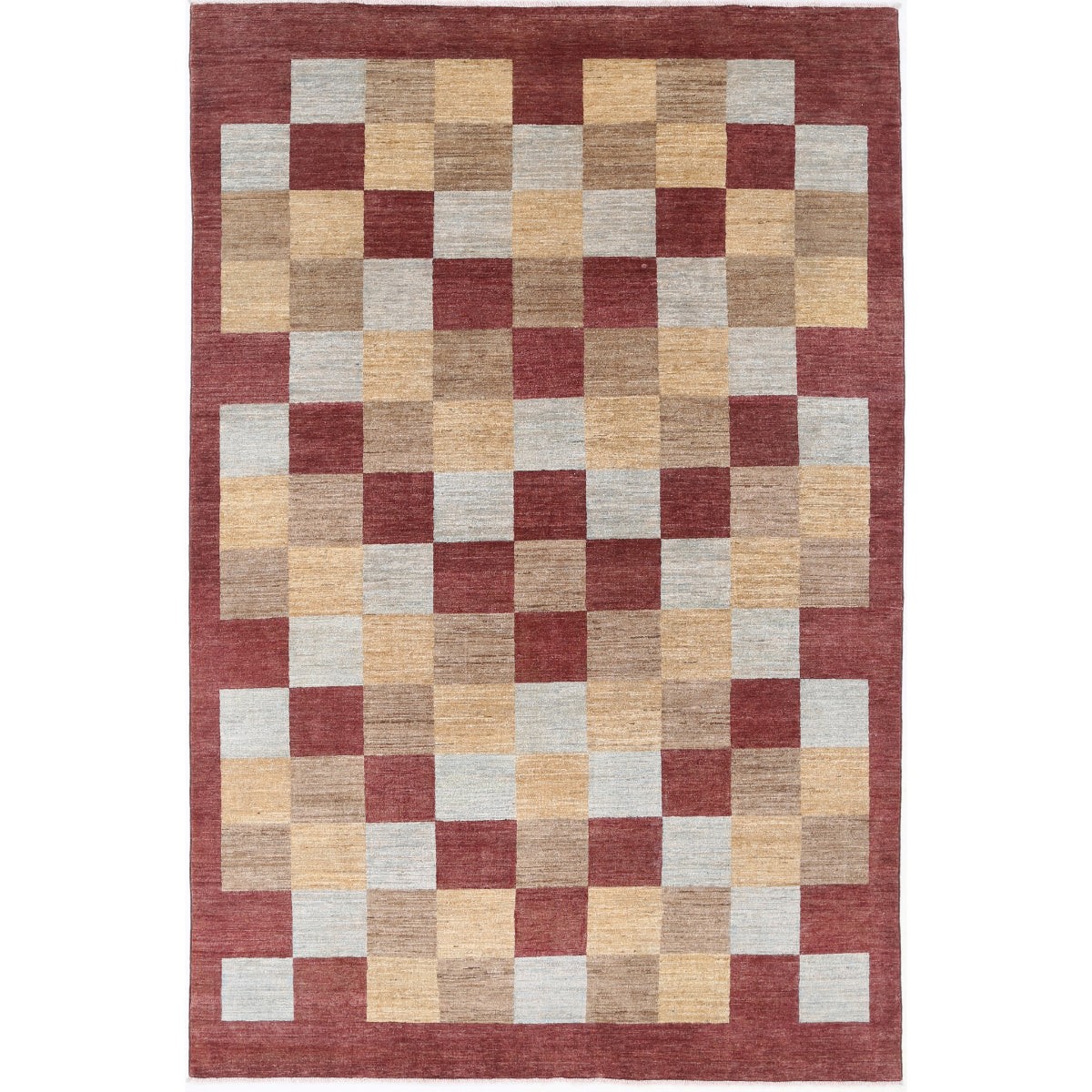 Modcar 6x10 Handmade Double Knotted Washable Wool Rug - Colorful
