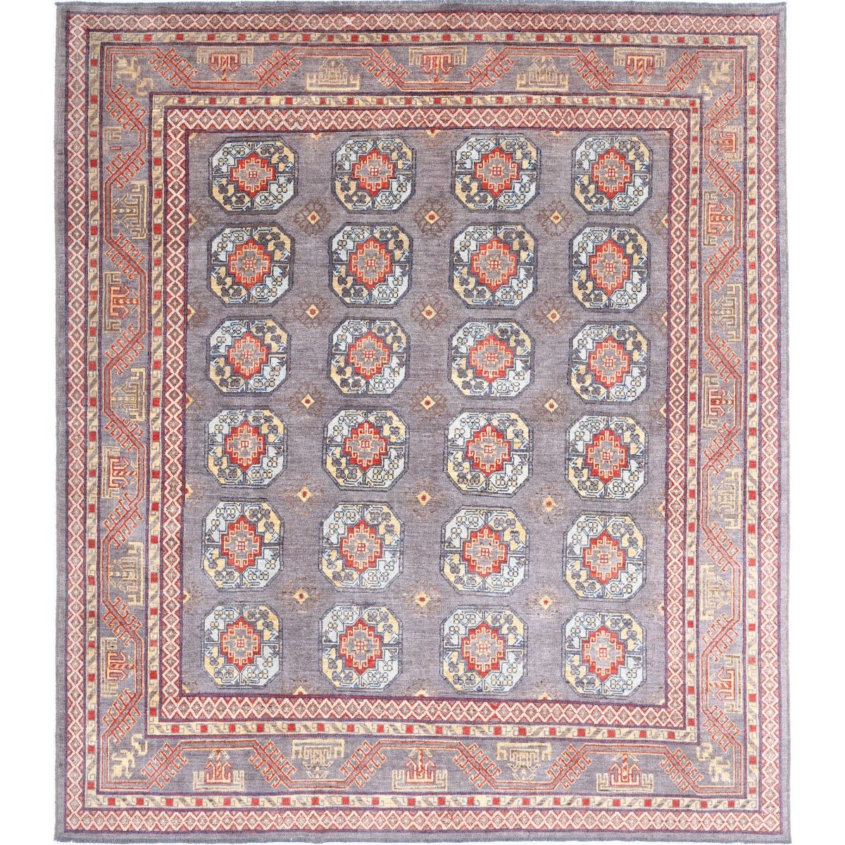 Revival 8x10 Handmade Double Knotted Washable Wool Rug - Colorful
