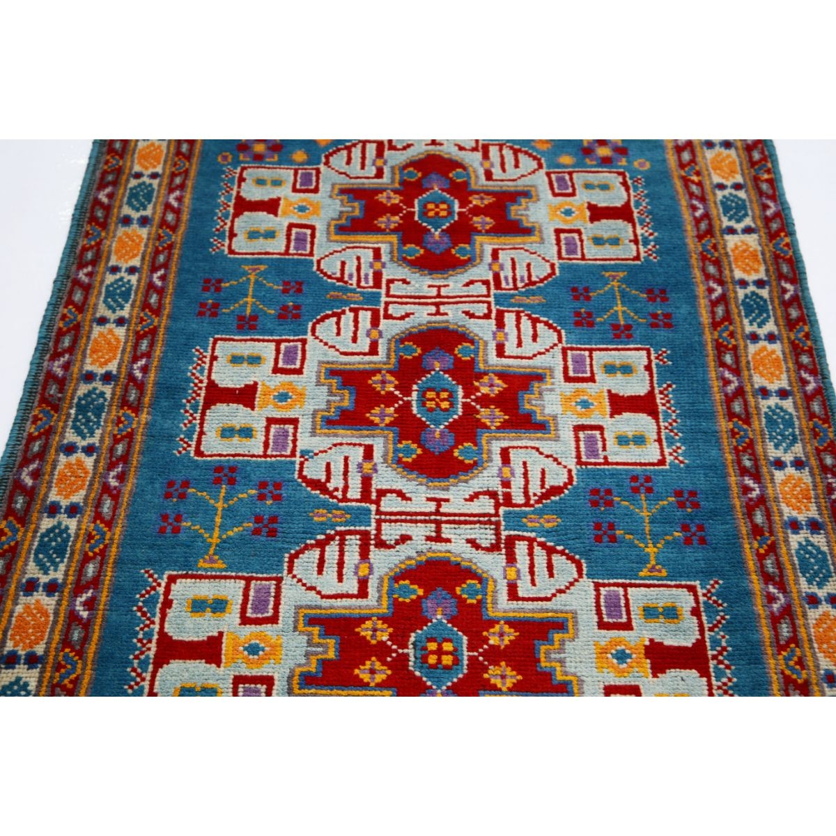 Revival 3x5 Handmade Double Knotted Washable Wool Rug - Colorful