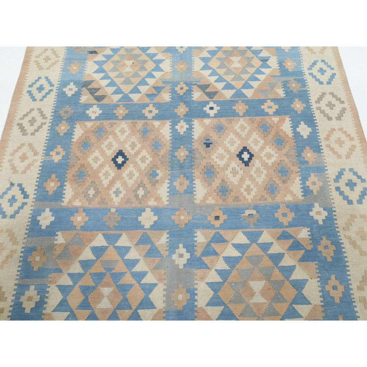Kafkaas 5x7 Hand Woven Washable Wool Rug - Soft Hues