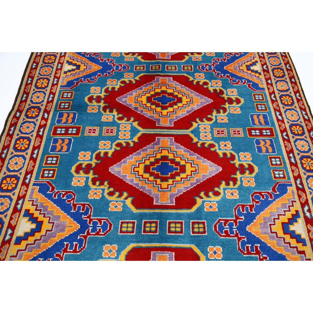 Revival 5x7 Handmade Double Knotted Washable Wool Rug - Colorful