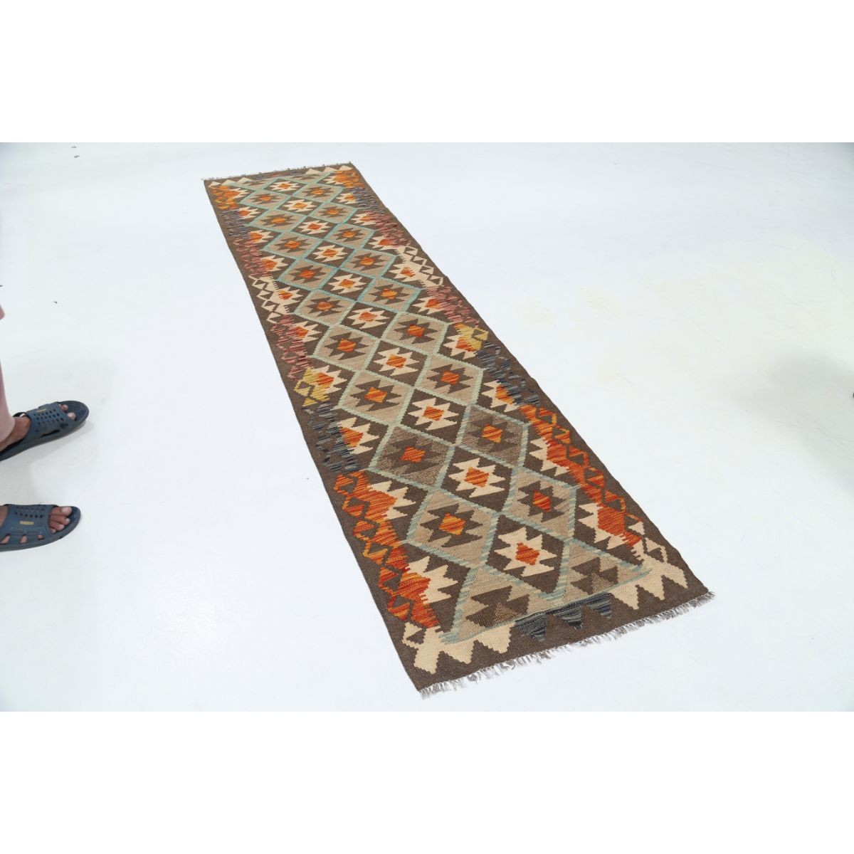 Maimana 3x10 Hand Woven Washable Wool Runner - Colorful