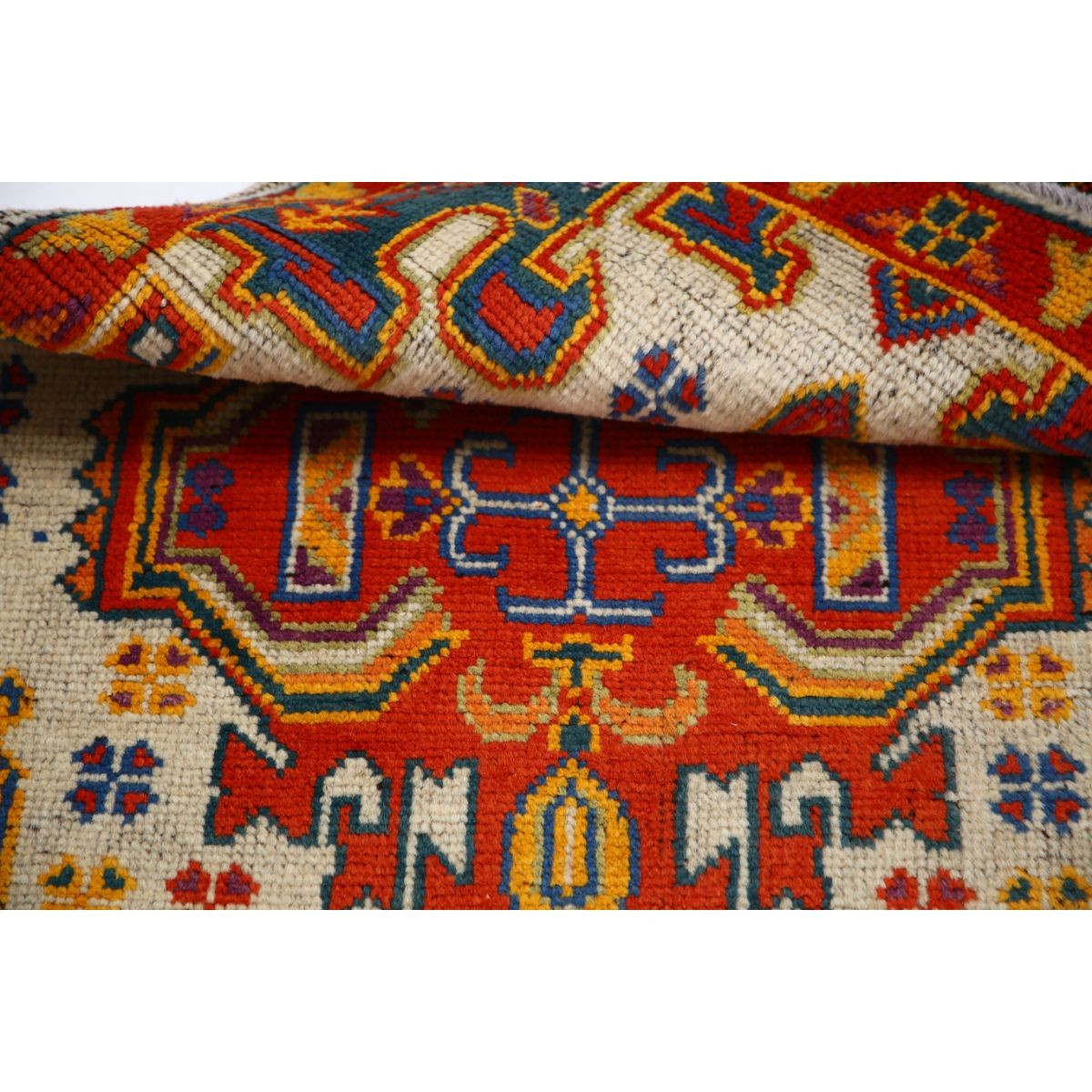 Revival 3x4 Handmade Double Knotted Washable Wool Rug - Colorful