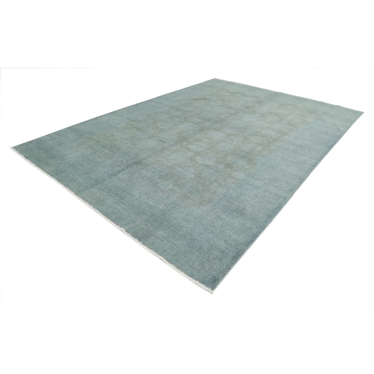 Overdye 9x12 Handmade Double Knotted Washable Wool Rug - Monochormatic