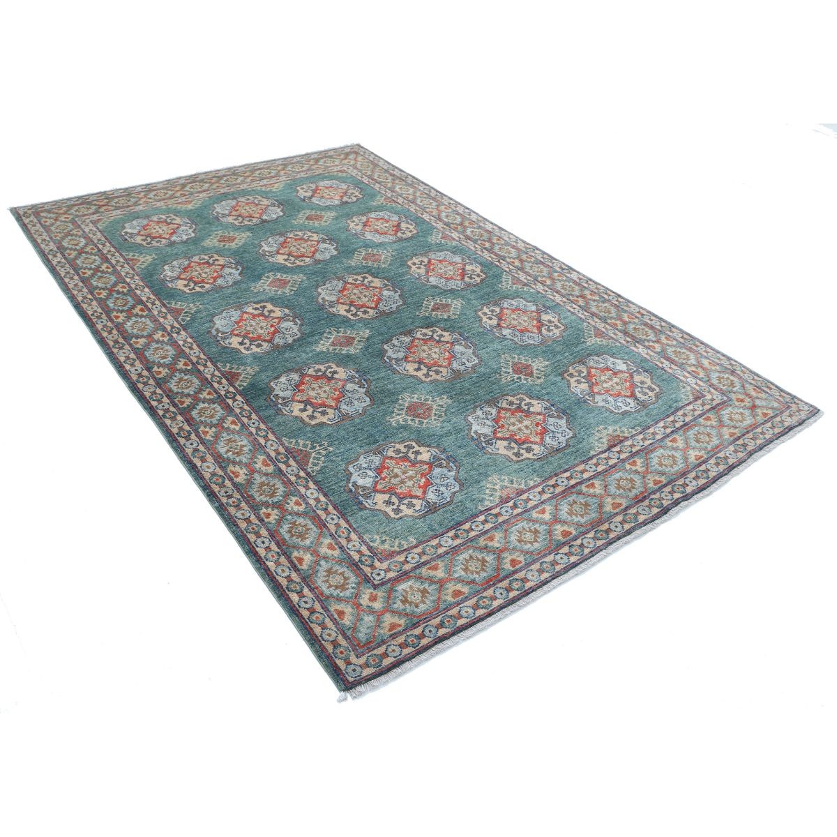 Revival 6x8 Handmade Double Knotted Washable Wool Rug - Colorful