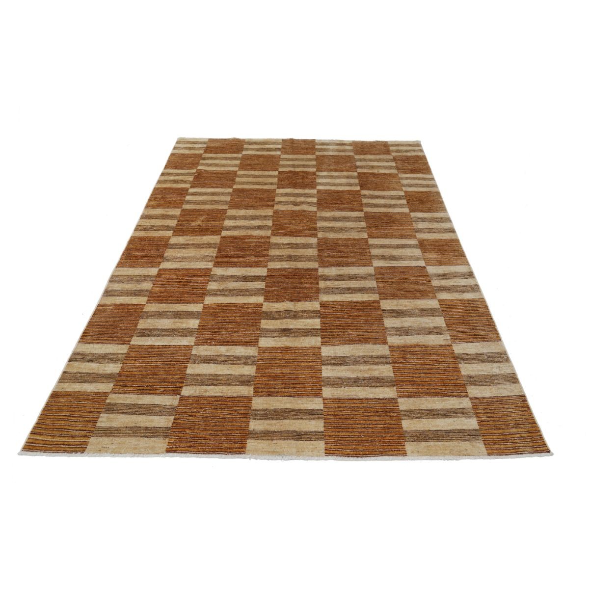Modcar 5x8 Handmade Double Knotted Washable Wool Rug - Colorful