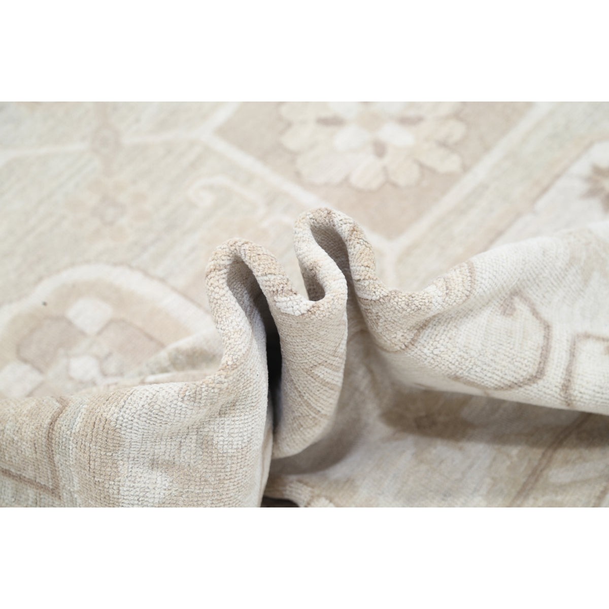Khotan 13x18 Handmade Double Knotted Washable Wool Rug - Soft Hues