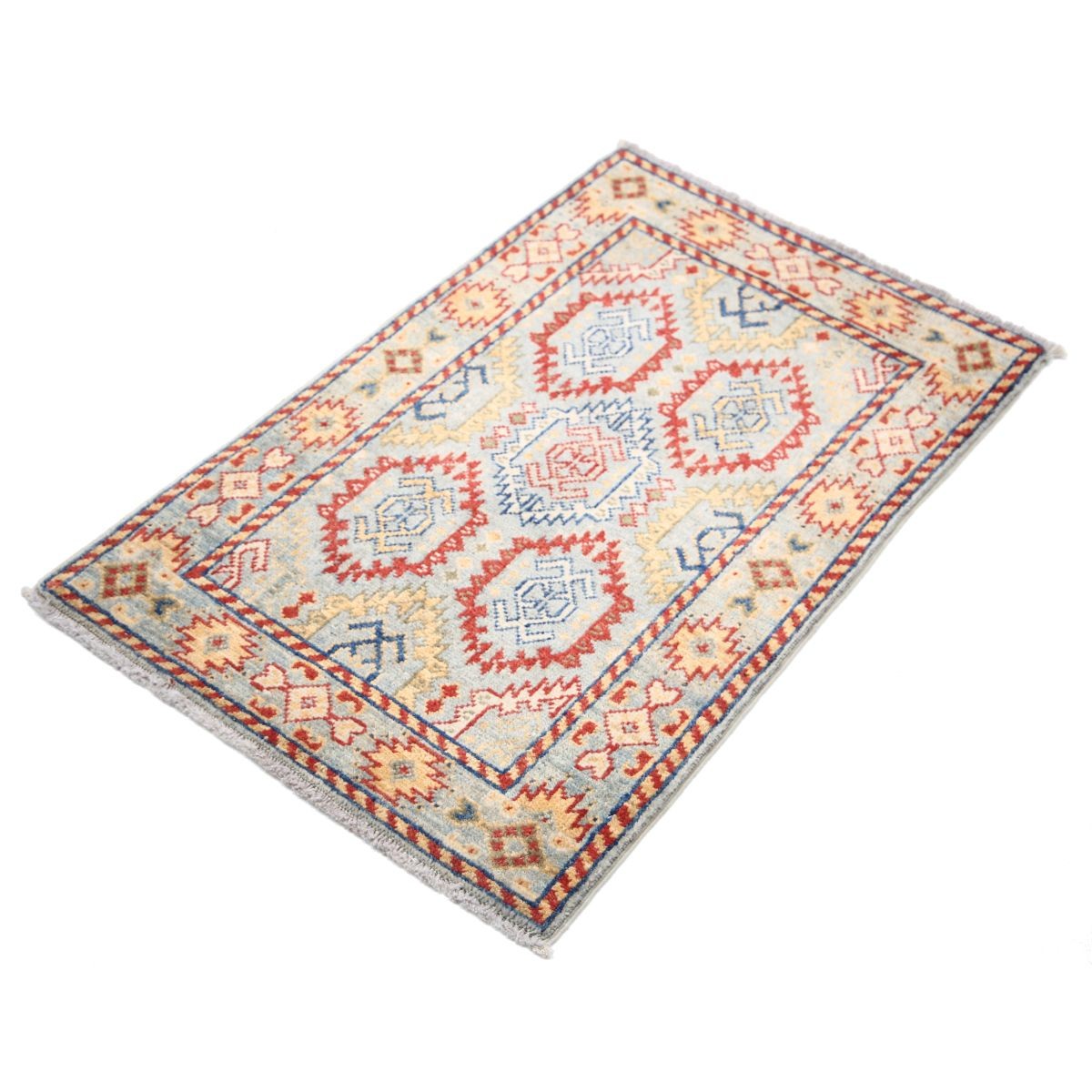 Revival 2x3 Handmade Double Knotted Washable Wool Rug - Colorful
