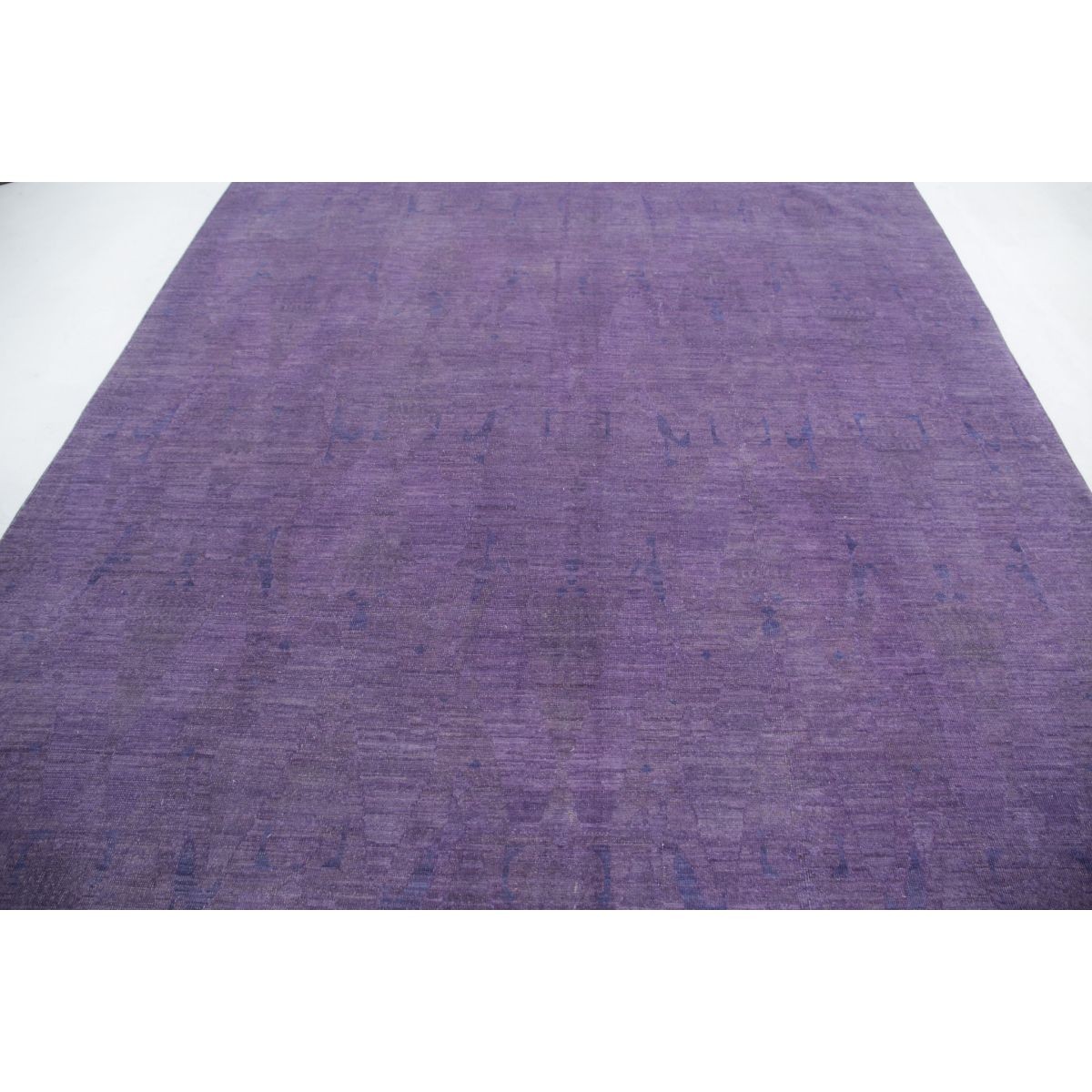 Overdye 8x10 Handmade Double Knotted Washable Wool Rug - Monochormatic